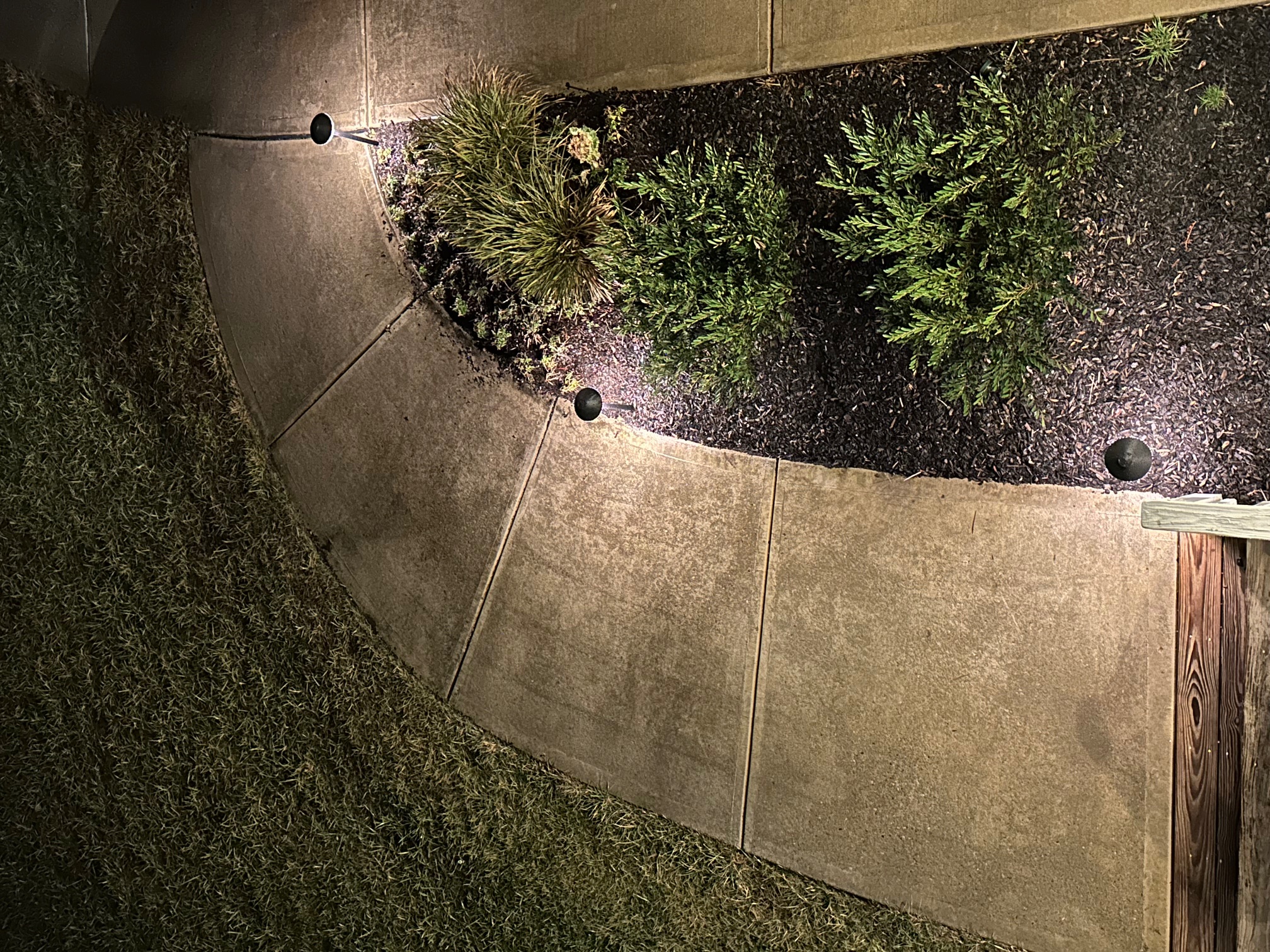 Irrigation lawn trench